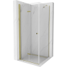 Mexen Lima faltbare Duschkabine 100 x 100 cm, transparent, gold - 856-100-100-50-00
