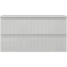Mexen Rivel Badezimmerschrank Unterschrank 90 cm mit Arbeitsplatte, 2 Schubladen, geriffelt, grau matt - 91A20-09047-2-BFFC62