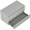 Mexen Rivel Badezimmerschrank Unterschrank 90 cm mit Arbeitsplatte, 2 Schubladen, geriffelt, grau matt - 91A20-09047-2-BFFC62