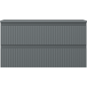 Mexen Rivel Badezimmerschrank 90 cm mit Arbeitsplatte, 2 Schubladen, gerillt, Graphit Matt - 91A20-09047-2-BFFC66