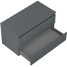 Mexen Rivel Badezimmerschrank 90 cm mit Arbeitsplatte, 2 Schubladen, gerillt, Graphit Matt - 91A20-09047-2-BFFC66
