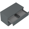 Mexen Rivel Badezimmerschrank 90 cm mit Arbeitsplatte, 2 Schubladen, gerillt, Graphit Matt - 91A20-09047-2-BFFC66