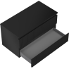 Mexen Rivel Waschtisch-Unterschrank 90 cm mit Platte, 2 Schubladen, geriffelt, schwarz matt - 91A20-09047-2-BFFC71