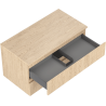 Mexen Rivel Badezimmer-Unterschrank 90 cm mit Arbeitsplatte, 2 Schubladen, geriffelt, Eiche - 91A20-09047-2-BFFC81
