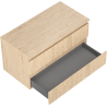 Mexen Rivel Badezimmer-Unterschrank 90 cm mit Arbeitsplatte, 2 Schubladen, geriffelt, Eiche - 91A20-09047-2-BFFC81