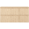 Mexen Rivel Badezimmer-Unterschrank 90 cm mit Arbeitsplatte, 2 Schubladen, geriffelt, Eiche - 91A20-09047-2-BFFC81