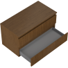 Mexen Rivel Badezimmerunterschrank 90 cm mit Arbeitsplatte, 2 Schubladen, geriffelt, Walnuss - 91A20-09047-2-BFFC86