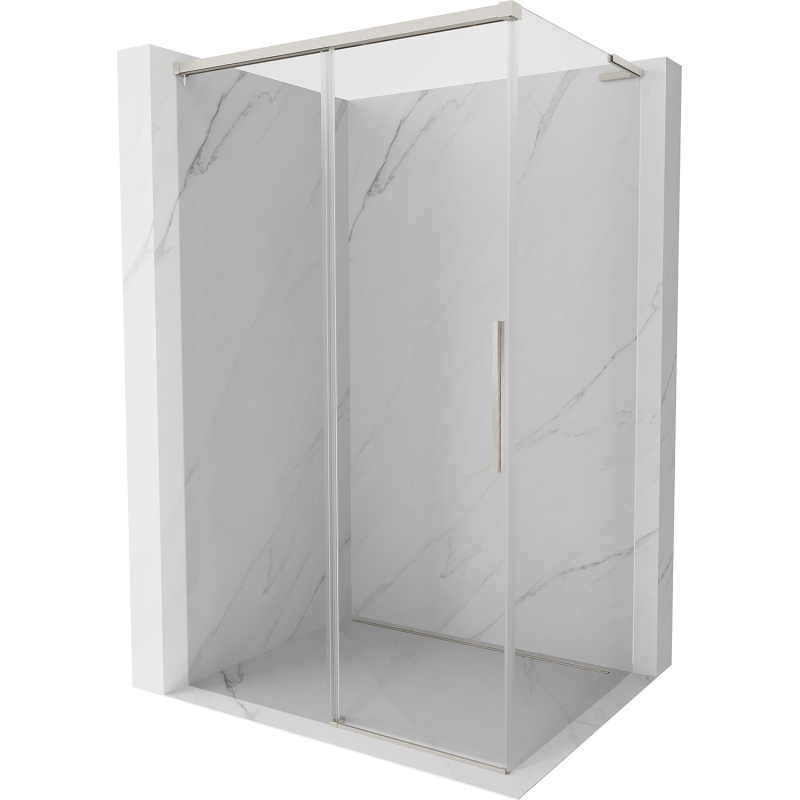 Mexen Rox L Duschkabine Schiebetür 95 x 90 cm, transparent, gebürsteter Nickel - 8C2L-095-090-97-00