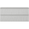 Mexen Rivel Badezimmer-Unterschrank 100 cm mit Platte, 2 Schubladen, gerillt, grau matt - 91A20-10047-2-BFFC62