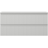 Mexen Rivel Badezimmerschrank unter dem Waschbecken 100 cm mit Arbeitsplatte, 2 Schubladen, geriffelt, grau matt