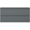 Mexen Rivel Badezimmerschrank 100 cm mit Waschbeckenunterschrank, 2 Schubladen, geriffelt, Graphit matt - 91A20-10047-2-BFFC66