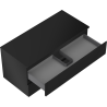 Mexen Rivel Badezimmerschrank 100 cm mit Ablage, 2 Schubladen, geriffelt, schwarz matt - 91A20-10047-2-BFFC71