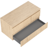 Mexen Rivel Badezimmerschrank unter Waschbecken 100 cm mit Arbeitsplatte, 2 Schubladen, gerillt, Eiche - 91A20-10047-2-BFFC81