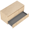 Mexen Rivel Badezimmerunterschrank 100 cm mit Arbeitsplatte, 2 Schubladen, gerillt, Eiche - 91A20-10047-2-BFFC81