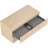Mexen Rivel Badezimmerunterschrank 100 cm mit Arbeitsplatte, 2 Schubladen, gerillt, Eiche - 91A20-10047-2-BFFC81