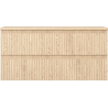 Mexen Rivel Badezimmerunterschrank 100 cm mit Arbeitsplatte, 2 Schubladen, gerillt, Eiche - 91A20-10047-2-BFFC81