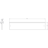 Mexen Rivel Badezimmerschrank unter Waschbecken 100 cm mit Arbeitsplatte, 2 Schubladen, gerillt, Eiche - 91A20-10047-2-BFFC81