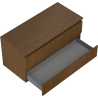 Mexen Rivel Badezimmerschrank 100 cm mit Arbeitsplatte, 2 Schubladen, gerillt, Nussbaum - 91A20-10047-2-BFFC86