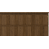Mexen Rivel Badezimmerschrank 100 cm mit Arbeitsplatte, 2 Schubladen, gerillt, Nussbaum - 91A20-10047-2-BFFC86