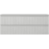 Mexen Rivel Badezimmerunterschrank 120 cm mit Platte, 2 Schubladen, gerillt, grau matt - 91A20-12047-2-BFFC62