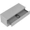 Mexen Rivel Badezimmerschrank 120 cm mit Waschtischplatte, 2 Schubladen, geriffelt, grau matt - 91A20-12047-2-BFFC62