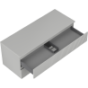 Mexen Rivel Badezimmerunterschrank 120 cm mit Platte, 2 Schubladen, gerillt, grau matt - 91A20-12047-2-BFFC62