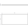 Mexen Rivel Badezimmerschrank unter dem Waschbecken 120 cm mit Arbeitsplatte, 2 Schubladen, gerillt, Graphit Matt