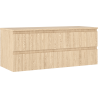 Mexen Rivel Badezimmerunterschrank 120 cm mit Arbeitsplatte, 2 Schubladen, geriffelt, Eiche - 91A20-12047-2-BFFC81