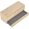 Mexen Rivel Badezimmerunterschrank 120 cm mit Arbeitsplatte, 2 Schubladen, geriffelt, Eiche - 91A20-12047-2-BFFC81