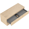 Mexen Rivel Badezimmerunterschrank 120 cm mit Arbeitsplatte, 2 Schubladen, geriffelt, Eiche - 91A20-12047-2-BFFC81