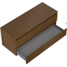 Mexen Rivel Badezimmerunterschrank 120 cm mit Platte, 2 Schubladen, geriffelt, Nussbaum - 91A20-12047-2-BFFC86
