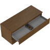 Mexen Rivel Badezimmerunterschrank 120 cm mit Platte, 2 Schubladen, geriffelt, Nussbaum - 91A20-12047-2-BFFC86