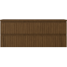 Mexen Rivel Badezimmerunterschrank 120 cm mit Platte, 2 Schubladen, geriffelt, Nussbaum - 91A20-12047-2-BFFC86