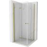 Mexen Lima Duo Faltbare Duschkabine 70 x 70 cm, transparent, gold - 856-070-070-50-00-02