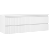 Mexen Rivel Waschtischunterschrank 140 cm mit Arbeitsplatte, 2 Schubladen, gerillt, weiß matt - 91A20-14047-2-BFFC01