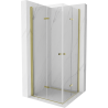 Mexen Lima Duo faltbare Duschkabine 80 x 80 cm, transparent, gold - 856-080-080-50-00-02