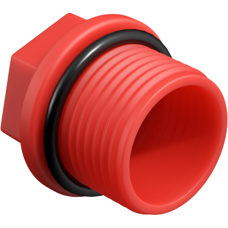 Mexen PPR kurze Prüfstopfen 1/2 GZ rot - W97343-12-01