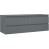 Mexen Rivel Waschtischunterschrank 140 cm mit Arbeitsplatte, 2 Schubladen, geriffelt, Graphit matt - 91A20-14047-2-BFFC66