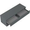 Mexen Rivel Waschtischunterschrank 140 cm mit Arbeitsplatte, 2 Schubladen, geriffelt, Graphit matt - 91A20-14047-2-BFFC66