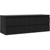 Mexen Rivel Waschtischunterschrank 140 cm mit Arbeitsplatte, 2 Schubladen, geriffelt, schwarz matt - 91A20-14047-2-BFFC71