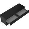 Mexen Rivel Waschtischunterschrank 140 cm mit Arbeitsplatte, 2 Schubladen, geriffelt, schwarz matt - 91A20-14047-2-BFFC71