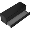 Mexen Rivel Badezimmerschrank 140 cm mit Arbeitsplatte, 2 Schubladen, geriffelt, schwarz matt - 91A20-14047-2-BFFC71