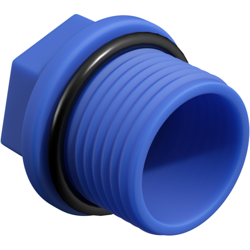 Mexen PPR kurzer Stopfen zum Testen 3/4 GZ blau - W97343-34-00
