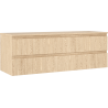 Mexen Rivel Badezimmerunterschrank 140 cm mit Arbeitsplatte, 2 Schubladen, geriffelt, Eiche - 91A20-14047-2-BFFC81