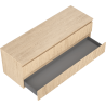 Mexen Rivel Badezimmerunterschrank 140 cm mit Arbeitsplatte, 2 Schubladen, geriffelt, Eiche - 91A20-14047-2-BFFC81