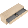 Mexen Rivel Badezimmerunterschrank 140 cm mit Arbeitsplatte, 2 Schubladen, geriffelt, Eiche - 91A20-14047-2-BFFC81