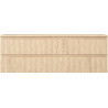 Mexen Rivel Badezimmerunterschrank 140 cm mit Arbeitsplatte, 2 Schubladen, geriffelt, Eiche - 91A20-14047-2-BFFC81