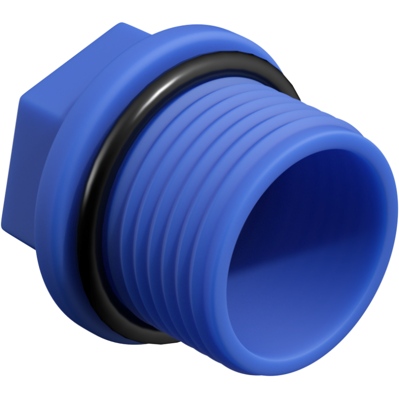Mexen PPR kurzer Prüfstopfen 1 AG blau - W97343-10-00