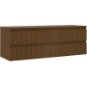 Mexen Rivel Badezimmerschrank 140 cm mit Platte, 2 Schubladen, geriffelt, Nussbaum - 91A20-14047-2-BFFC86