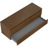 Mexen Rivel Badezimmerschrank 140 cm mit Platte, 2 Schubladen, geriffelt, Nussbaum - 91A20-14047-2-BFFC86